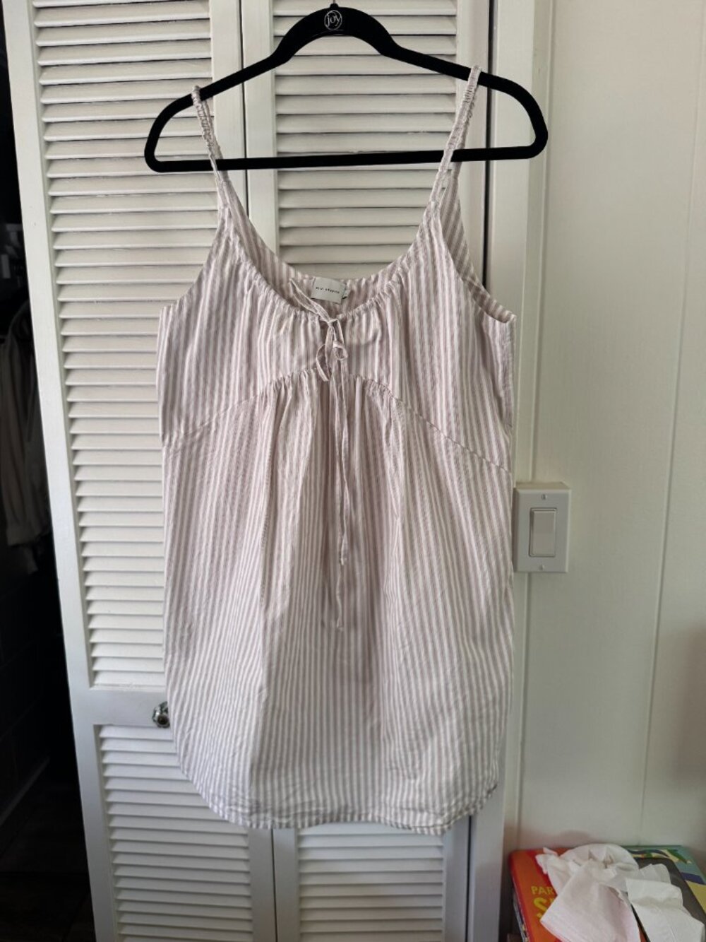 Deiji Studios Organic Cotton Double V Mini Dress